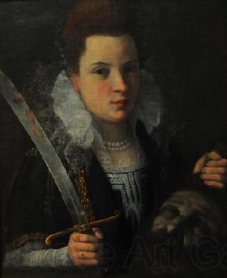 Lavinia Fontana Judith with the head of Holofernes. Spain oil painting art